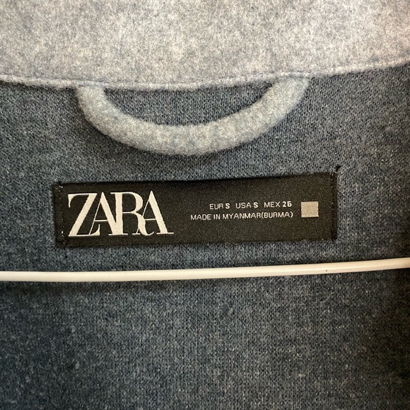 Zara Blue Shacket, Size S, Oversized - Picture 3 of 4